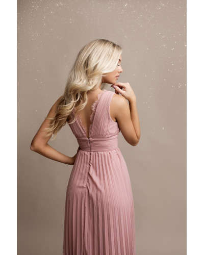 Robe longue de cocktail, Vieux Rose
