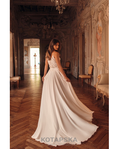 KOTAPSKA - Body avec perles et strass et jupe fluide