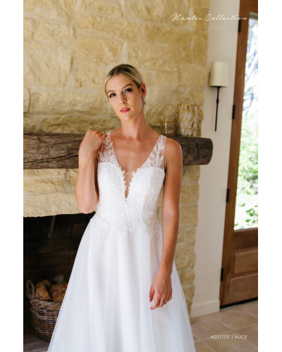 MAXIMS WEDDING - Robe de mariée, princesse en dentelle et tulle