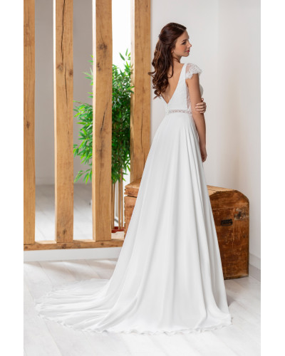 MAXIMS WEDDING - Robe de mariée, bohème, en dentelle et mousseline