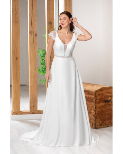 MAXIMS WEDDING - Robe de mariée, bohème, en dentelle et mousseline