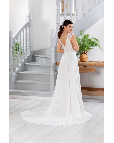 MAXIMS WEDDING - Robe de mariée, bohème, avec fente en dentelle