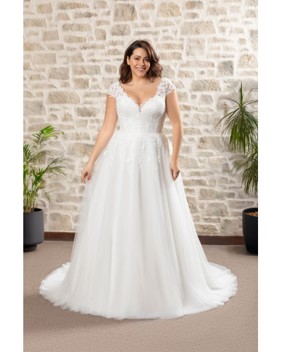 MAXIMS WEDDING - Robe de mariée princesse en dentelle et tulle