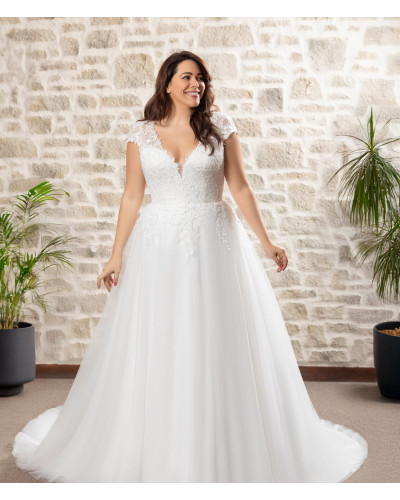 MAXIMS WEDDING - Robe de mariée princesse, en dentelle et tulle