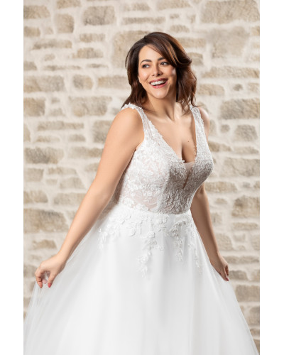 MAXIMS WEDDING - Robe de mariée princesse, en dentelle et tulle