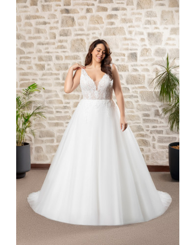MAXIMS WEDDING - Robe de mariée princesse, en dentelle et tulle