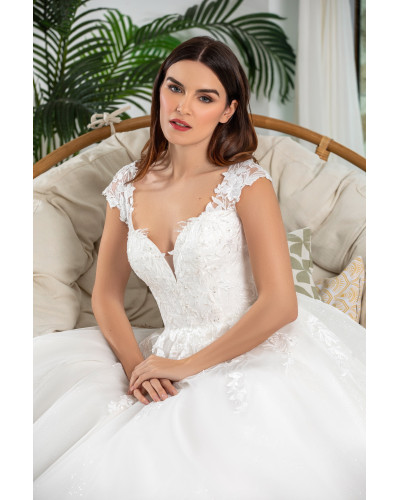 MAXIMS WEDDING - Robe de mariée, en dentelle et tulle pailleté
