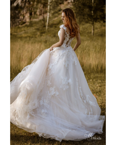 MS MODA - Robe de mariée, princesse, avec dentelle