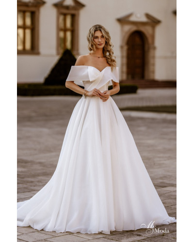 MS MODA - Robe de mariée, entièrement satinée