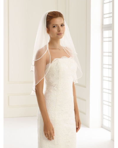 Voile bordure satinée, longueur 80 / 60 centimètres