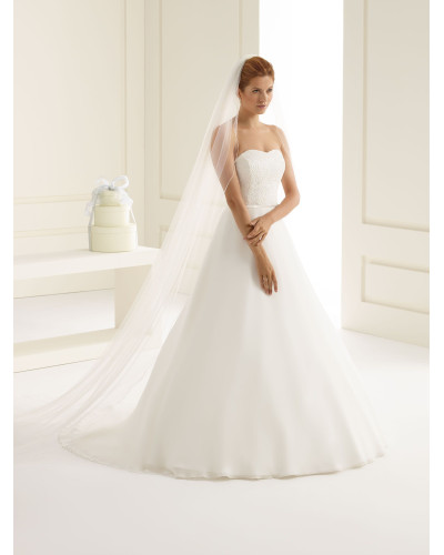 Voile bordure festonnée, longueur 300 centimètres