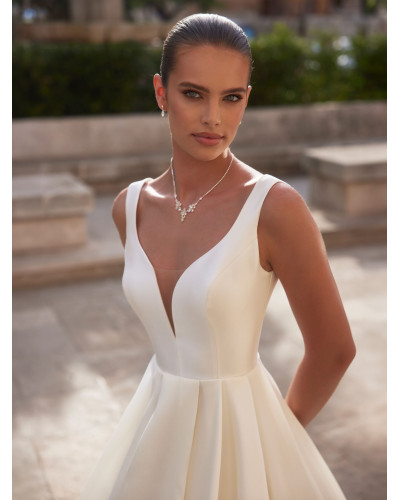 Robe de mariée princesse romantique en mikado, Ivoire