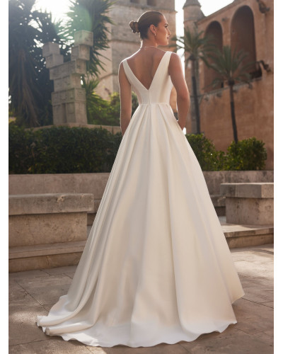 Robe de mariée princesse romantique en mikado, Ivoire