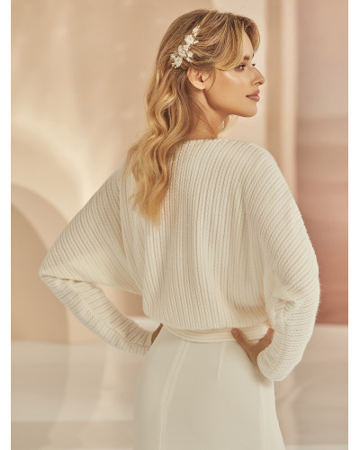 Jupe de mariée ivoire en mousseline, Ivoire