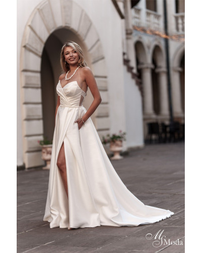MS MODA - Robe de mariée, princesse, en satin