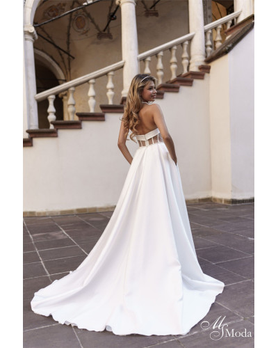 MS MODA - Robe de mariée, princesse, en satin