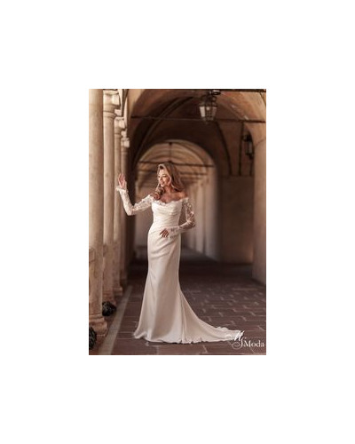 MS MODA - Robe de mariée, en satin, et dentelle