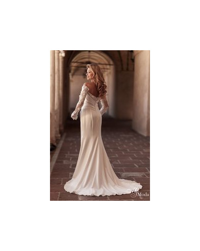 MS MODA - Robe de mariée, en satin, et dentelle