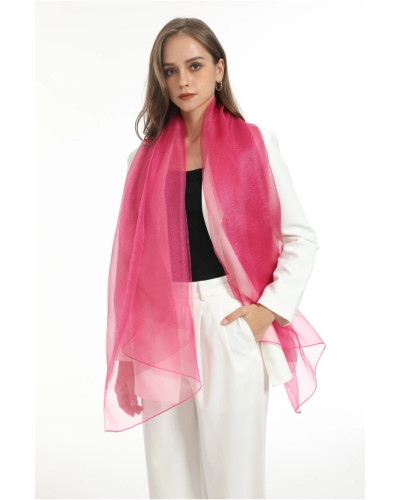 Étole avec fil de lurex, Rose
